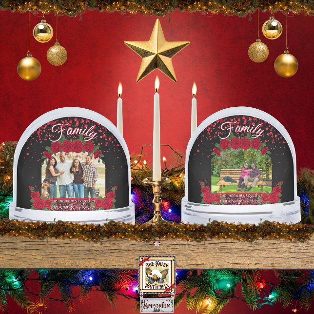 Family Moments That Change Us Forever Two Photo ("Family... The Moments Together That Change Us Forever" elegant script quote two photo now globe
 )
