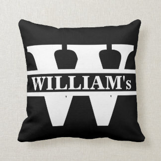 Family Monogram Initial Personalized Throw Pillow