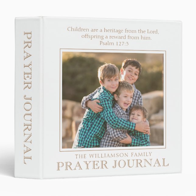 Family Monogram Name Bible Verse Prayer Journal Binder (Front/Spine)