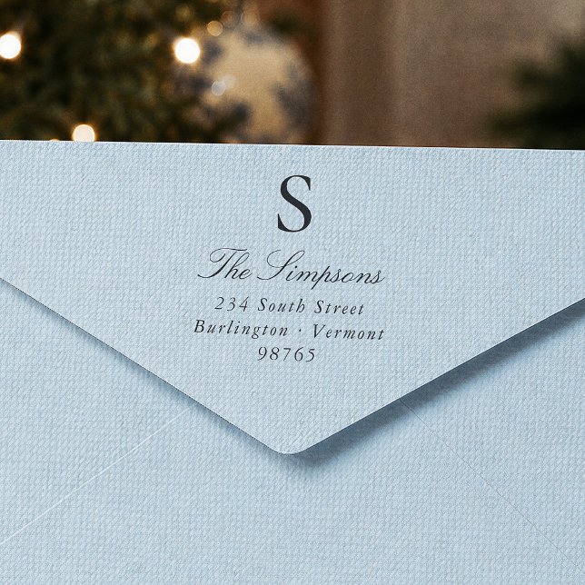 Family Monogram Return Address Address Self-inking Stamp (Creator Uploaded)