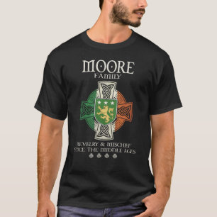 Family Moore arm Ireland Irish Celtic cross T-Shirt
