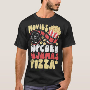 Family Movie Watching Night Popcorn T-Shirt