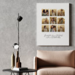 Family multi photo heart quote elegant stylish canvas print<br><div class="desc">Family script elegant multi photo quote "It’s not what we have in life but who we have in life that matters" birthday,  Christmas,  mothers day home decor gift.</div>