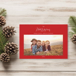 Family Multi Photo Simple Christmas   Holiday Card