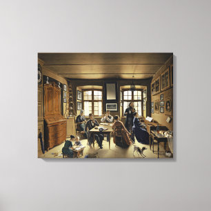 Family Musical Concert in Basel (by Gutzwiller) Canvas Print