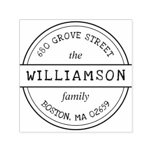 Family Name Address Self-inking Stamp