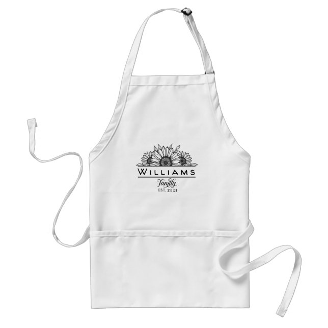 Family Name Apron - Personalized With Pockets Gift (Front)