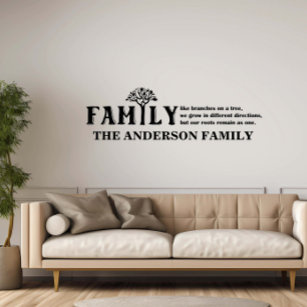Family Name Branches Tree Personalized   Wall Decal
