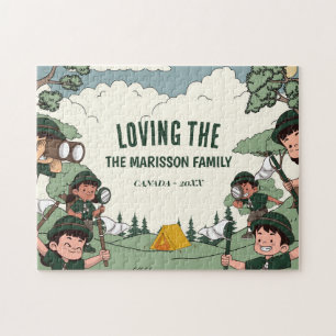 Family Name Camping Jigsaw Puzzle