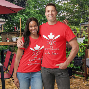 Family Name   Canadian Maple Leaf Custom T-Shirt
