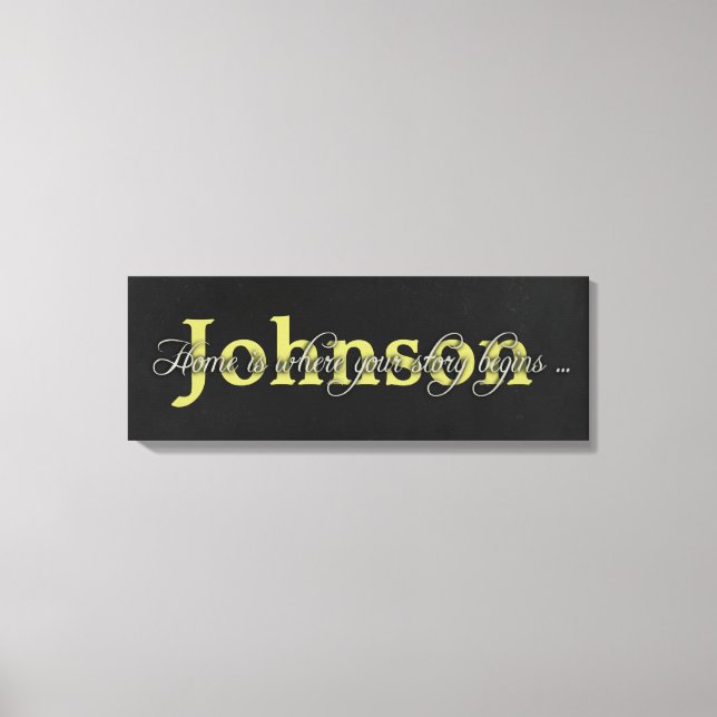 Family Name Canvas Print (Front)