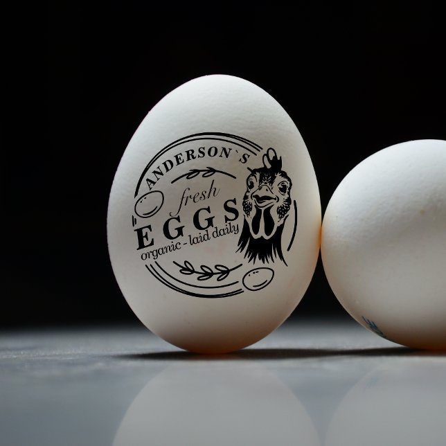 Family Name Chicken Egg Farm Round Decorative Self-inking Stamp (Family Name Chicken Egg Farm Round Decorative Self-inking Stamp)