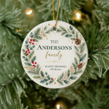Family Name Christmas Memories Keepsake