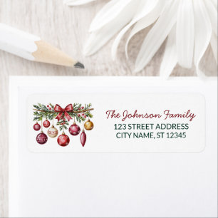 Family Name Christmas Ornaments Return Address