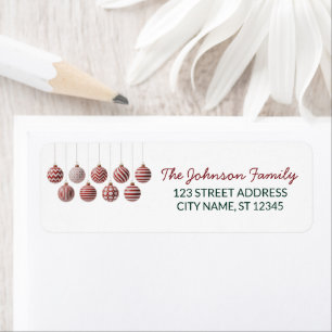 Family Name Christmas Ornaments Return Address