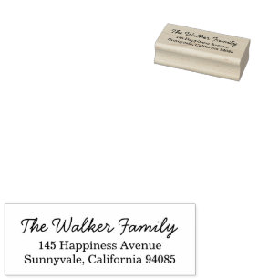 Family Name & Contact Information Return Address Rubber Stamp