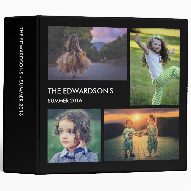 Family name custom photo collage binder (Front/Spine)