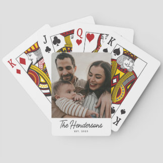 Family Name Custom Photo Playing Cards