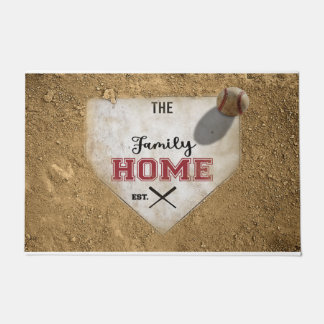 Family Name Customized Rug, Baseball Family Doormat