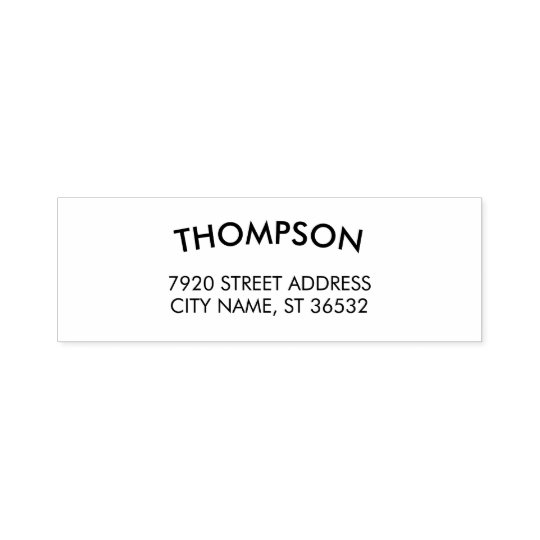 Family Name Elegant Curved Text Self-inking Stamp