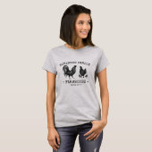 Family Name Farmhouse Hen Chicks Rooster T-Shirt (Front Full)