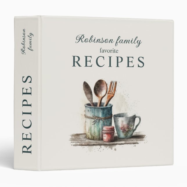 Family Name Favourite Recipes  Binder (Front/Spine)