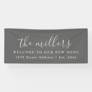 Family Name   Gray    Housewarming Party Banner