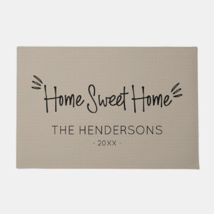 Family Name Home Sweet Home Doormat
