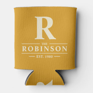 Family Name & Initial Burnt Buttercup Can Cooler