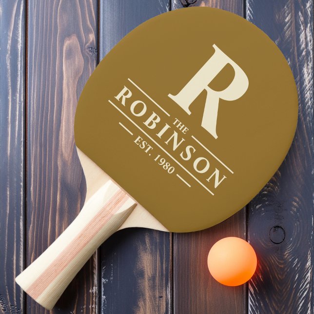 Family Name & Initial Warm Desert Ping Pong Paddle (Creator Uploaded)