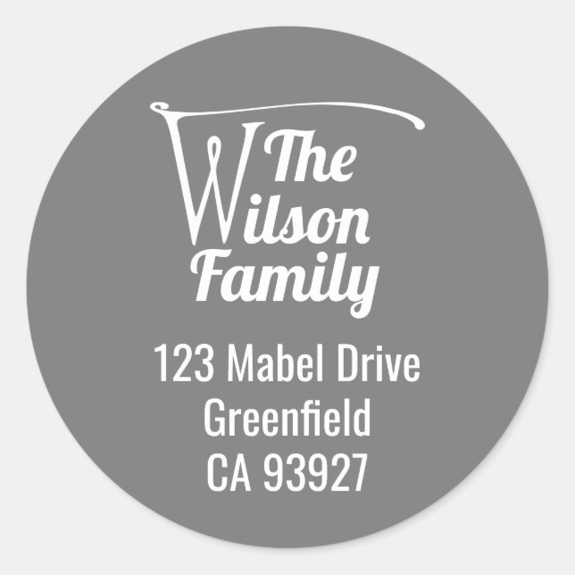 Family Name Letter W Classic Round Sticker (Front)