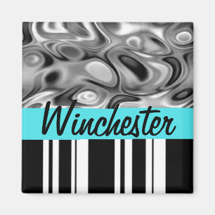 Family Name Liquid Stripes Magnet