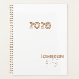 Family Name Minimal Retro Typography Planner