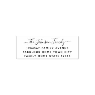 Family Name Modern Return Address Self-inking Stamp