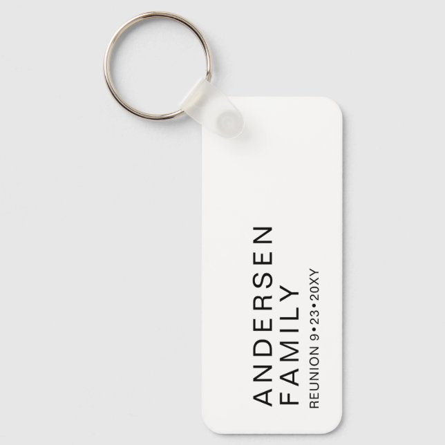 Family  Name Monogram Reunion Personalized  Keychain (Front)