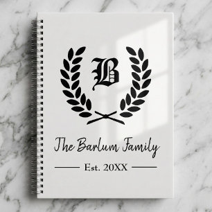 Family Name Monogram Spiral Notebook