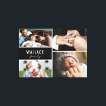 Family name multiple photo collage canvas print<br><div class="desc">This wrapped canvas wall art allows you to personalize with your own phtos. I was staring at a bare wall at home and I'm dreaming of doing a gallery wall. The thought of having to get different sized picture frames keeps on stopping me from moving forward with it. Do you...</div>