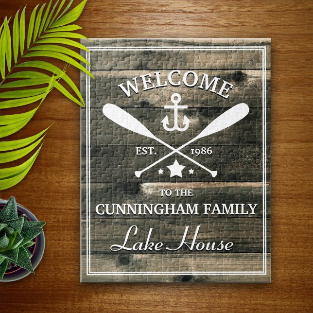 Family Name | Oars and Anchor Personalized Jigsaw Puzzle (Creator Uploaded)
