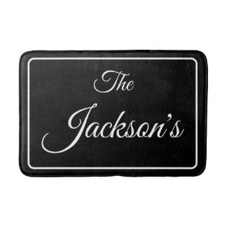 Family name personalized bath mat