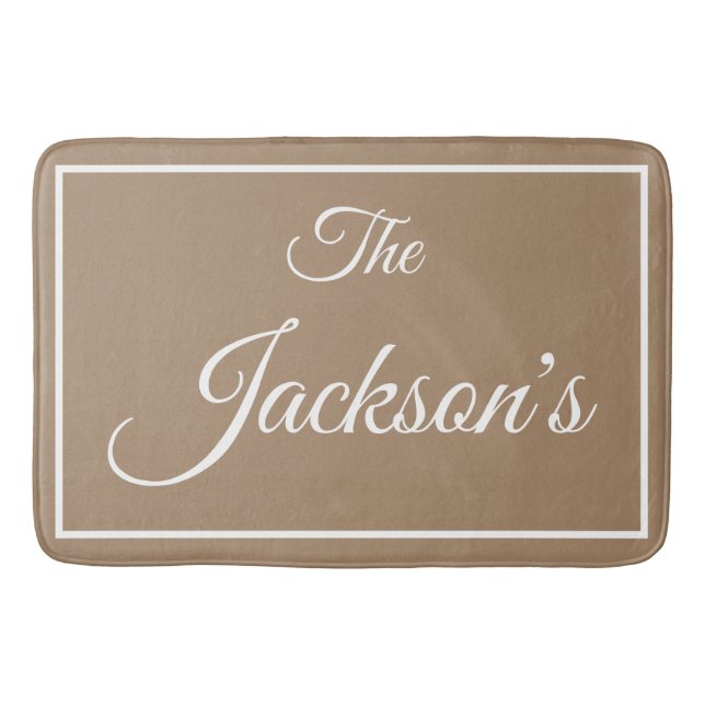 Family name personalized bath mat (Front)