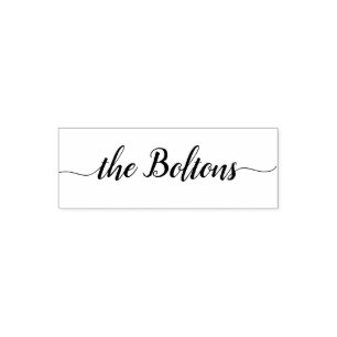 Family Name Personalized Chic Calligraphy Modern Self-inking Stamp