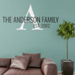 Family Name Personalized Monogram  Wall Decal<br><div class="desc">This design may be personalized in the area provided by changing the photo and/or text. Or it can be customized by choosing the click to customize further option and delete or change the colour of the background, add text, change the text colour or style, or delete the text for an...</div>