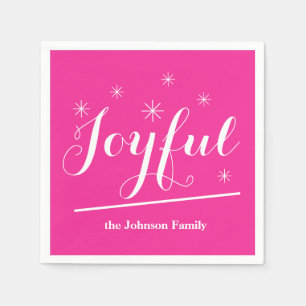 Family Name Personalized Paper Cocktail Napkins