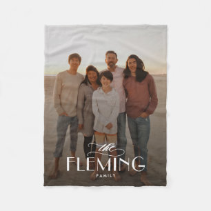 Family Name Personalized Photo Blanket Portrait