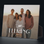 Family Name Personalized Photo Desktop Plaque<br><div class="desc">Simply personalize with your text and photo(s) and create a one-of-a-kind gift for yourself or someone you love! Background colour can be changed to any colour of your choice!</div>