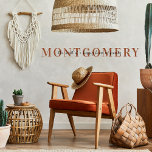Family Name & Quote Wall Decal<br><div class="desc">Looking for the perfect custom wall decal? Our chic family name decal is the perfect way to add some unique décor to your walls. Elegant quote overlay in modern brush script and your family name in a terracotta typeface. Add your choice of personalization. Quote can be changed as needed. Perfect...</div>