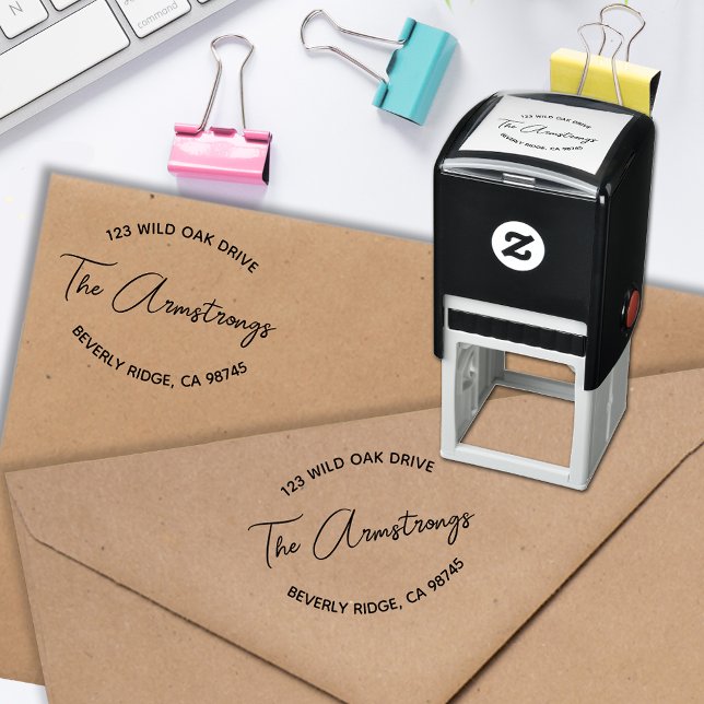 Family Name Return Address Self-inking Stamp (Creator Uploaded)