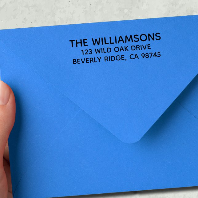 Family Name Return Address Self-inking Stamp (Creator Uploaded)