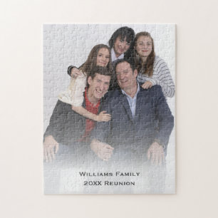 Family Name Reunion Photo Unique Novelty Keepsake Jigsaw Puzzle