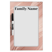 Family Name Rose Gold Marble Organizer